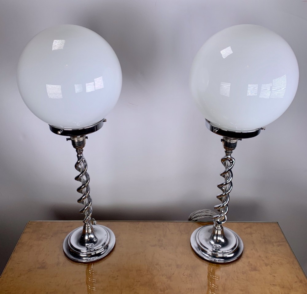 Pair of Art Deco Lamps View III