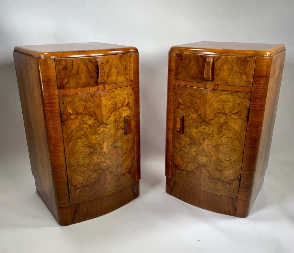 A Pair of Art Deco Bedside Cabinets. View II
