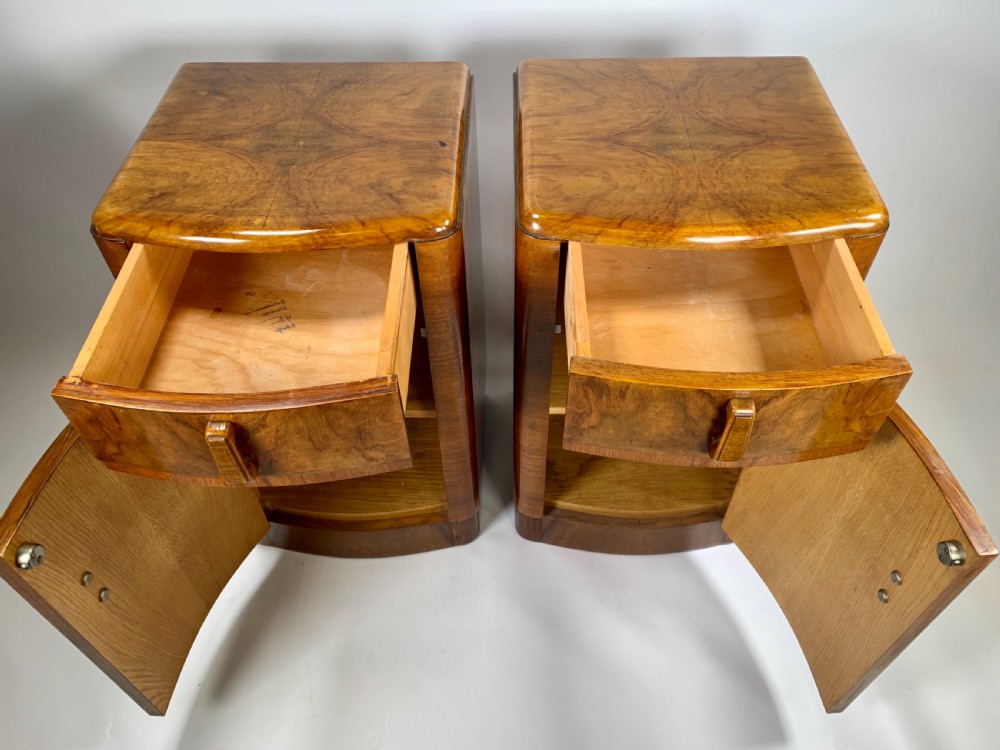 A Pair of Art Deco Bedside Cabinets. View III