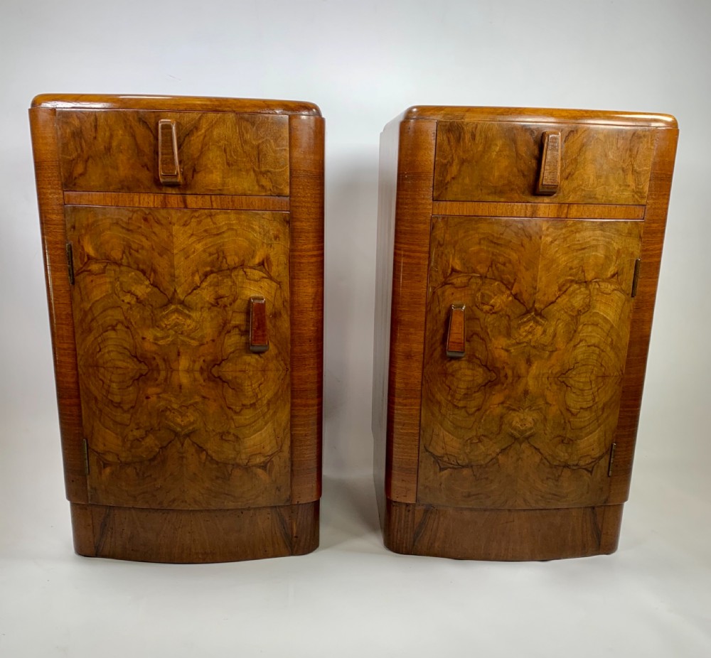 A Pair of Art Deco Bedside Cabinets. View IX