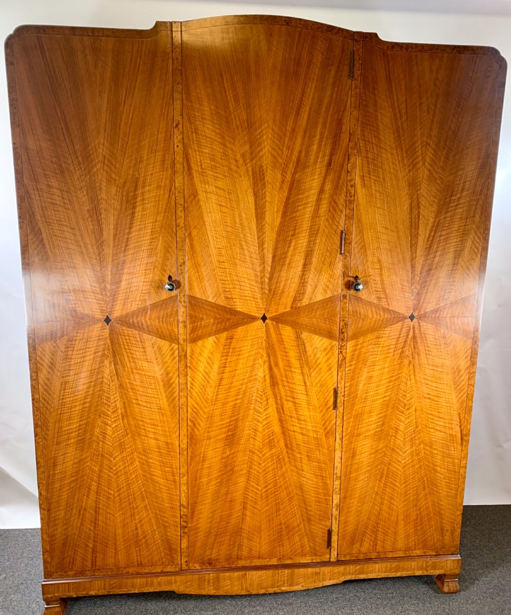 Art Deco Triple Wardrobe 