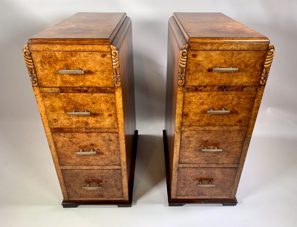 Art Deco Pair of Bedside Cabinets  View IV