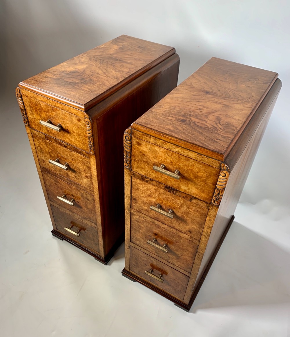 Art Deco Pair of Bedside Cabinets  View VI