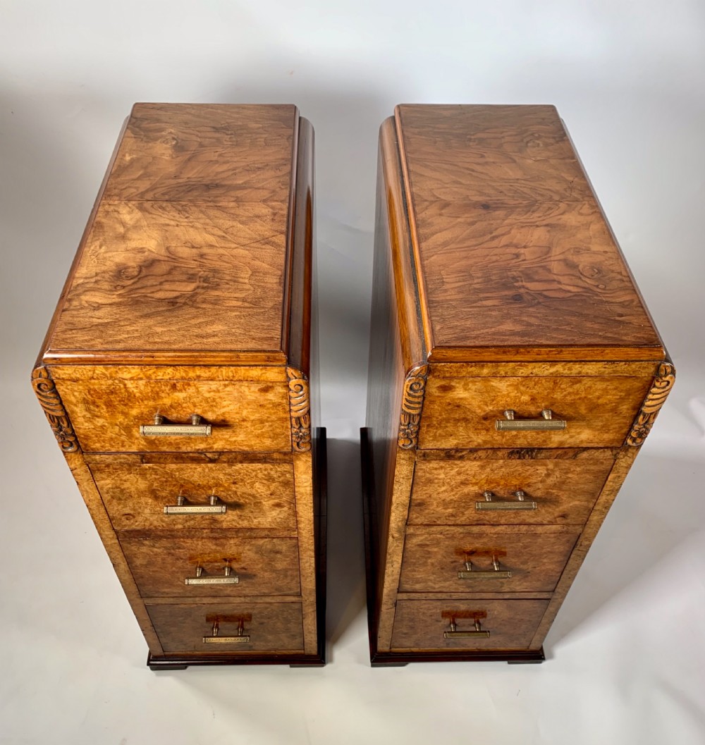 Art Deco Pair of Bedside Cabinets  View VII