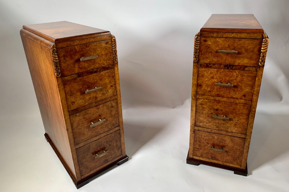 Art Deco Pair of Bedside Cabinets  View IX