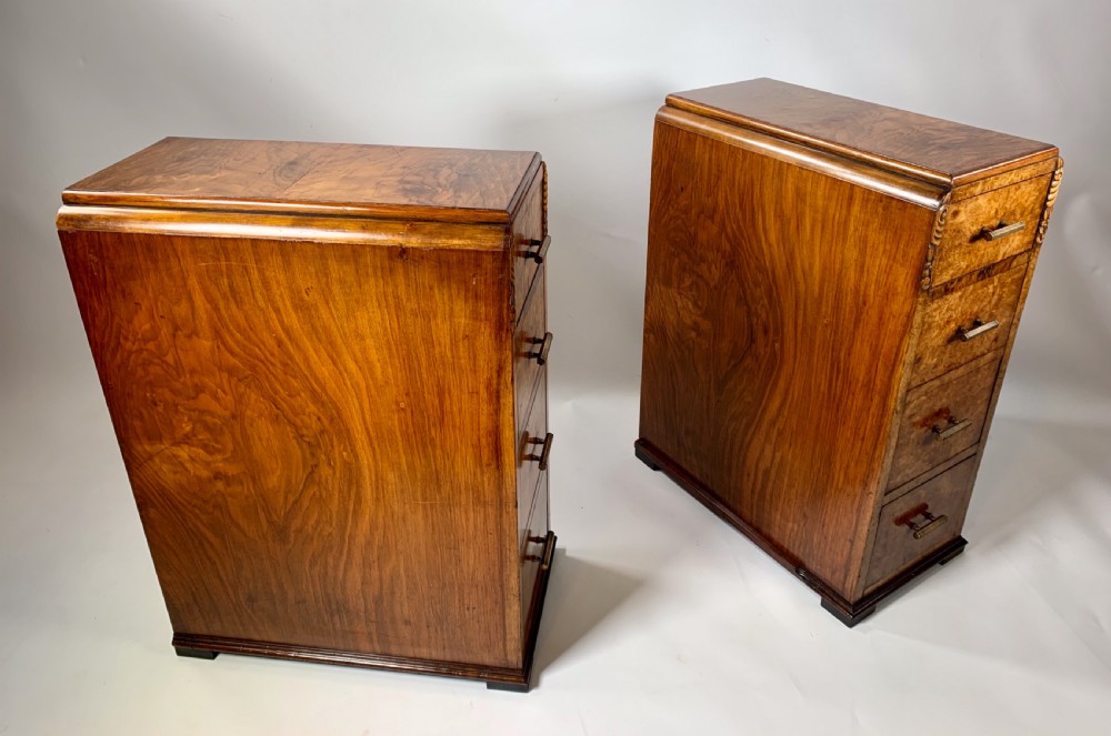 Art Deco Pair of Bedside Cabinets  View X