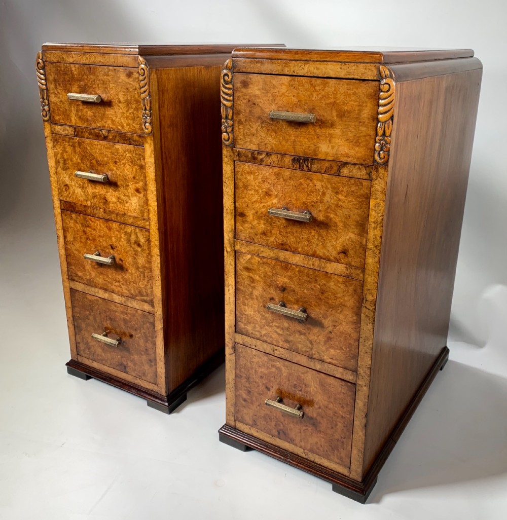 Art Deco Pair of Bedside Cabinets  View XI