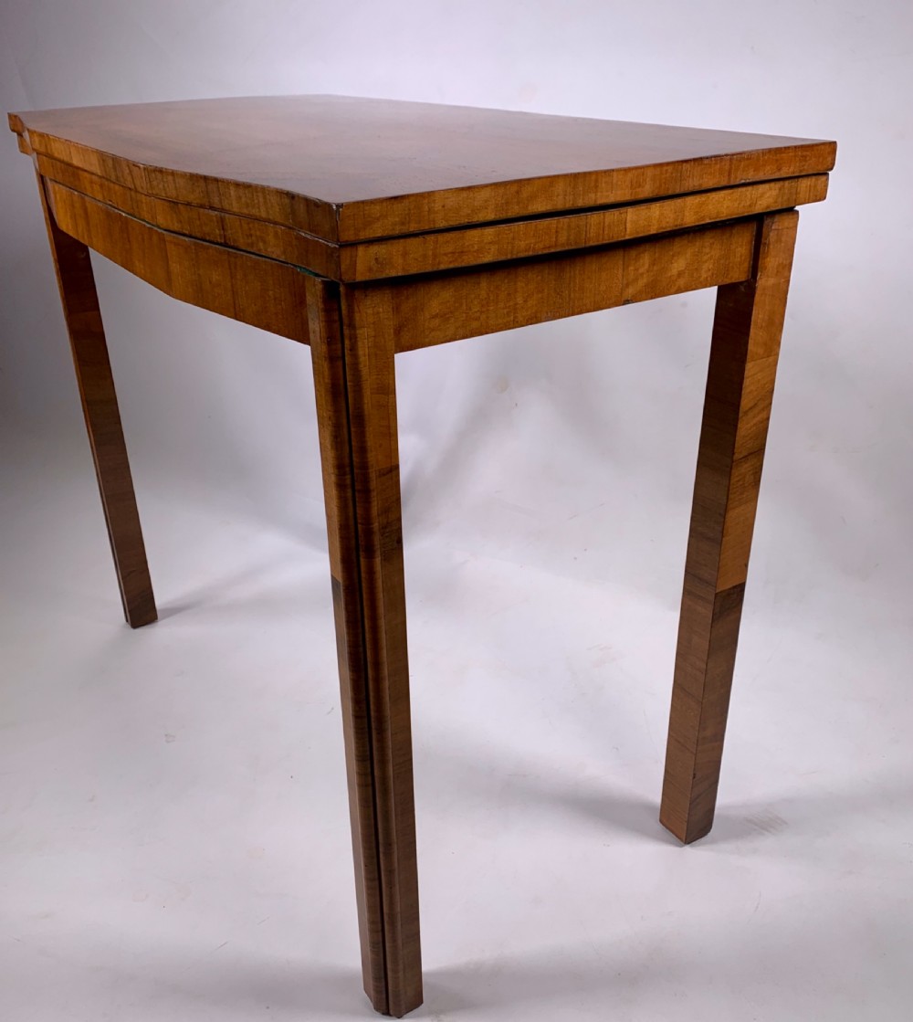 Art Deco Walnut Card Table View V