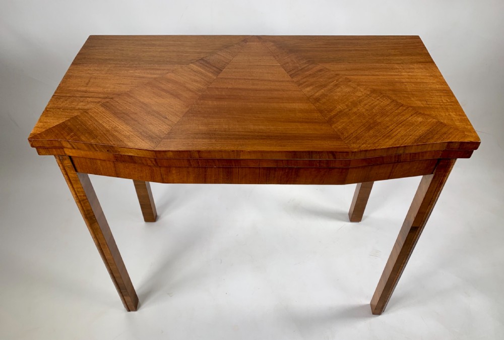Art Deco Walnut Card Table View VI
