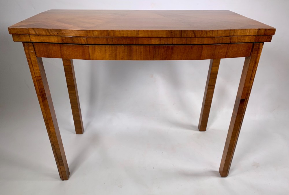 Art Deco Walnut Card Table View VII