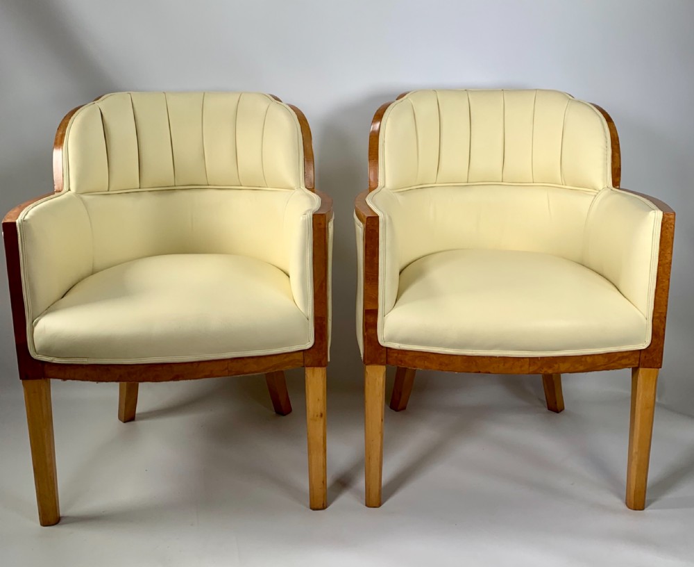 Pair of Art Deco Epstein Banker Salon Chairs View II