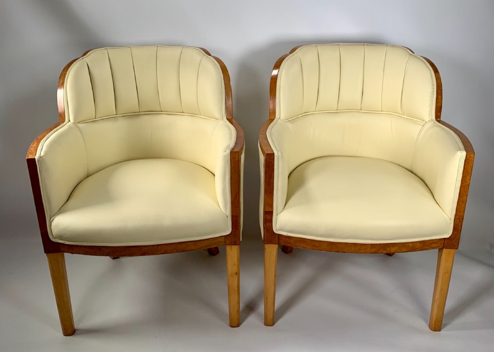 Pair of Art Deco Epstein Banker Salon Chairs