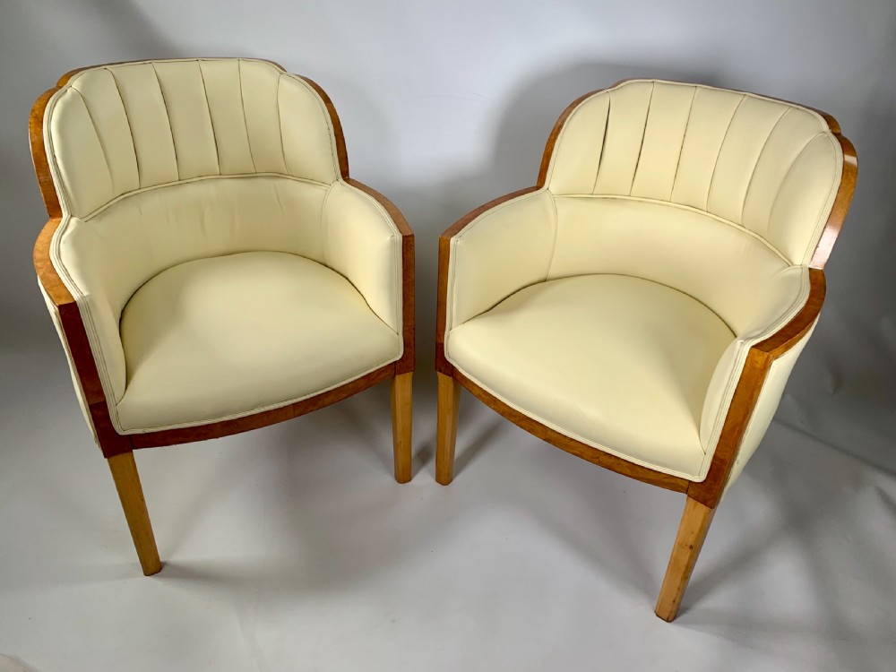 Pair of Art Deco Epstein Banker Salon Chairs View IV