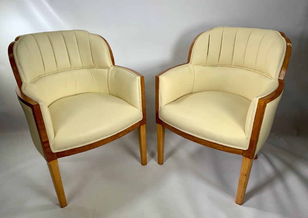 Pair of Art Deco Epstein Banker Salon Chairs View V