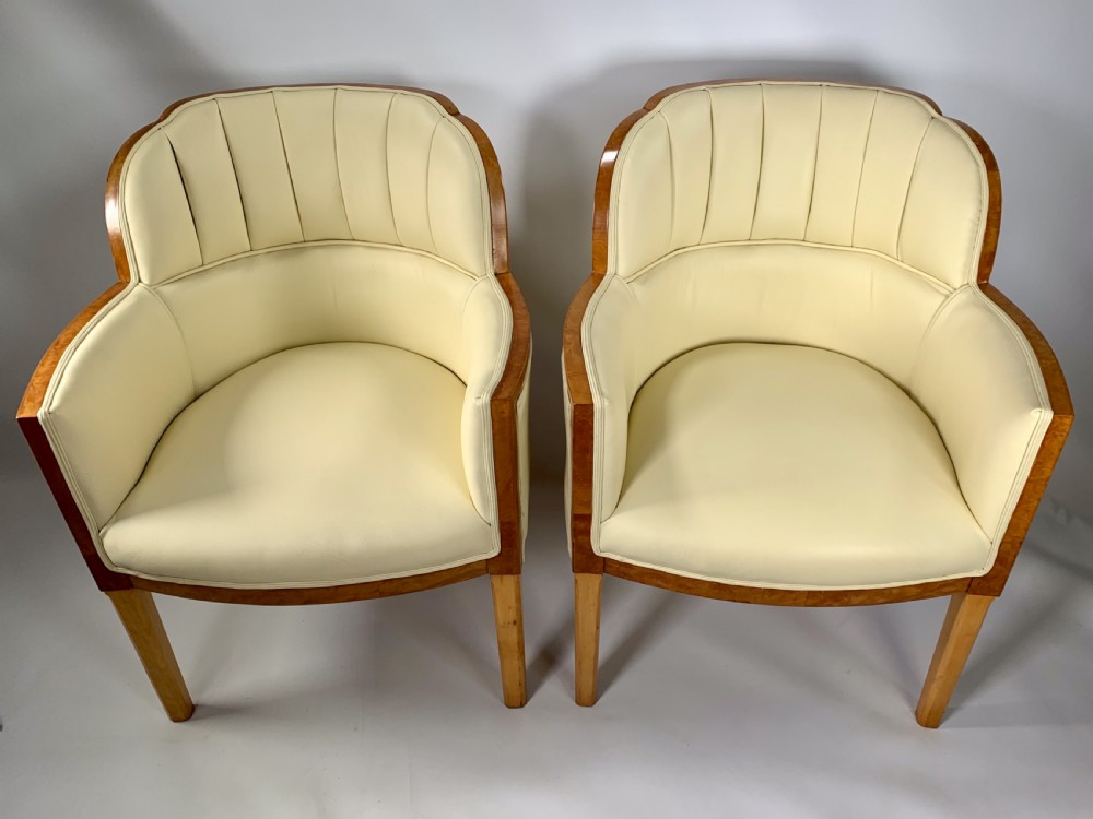 Pair of Art Deco Epstein Banker Salon Chairs View VIII