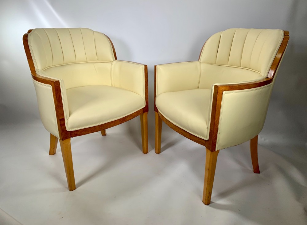 Pair of Art Deco Epstein Banker Salon Chairs View IX