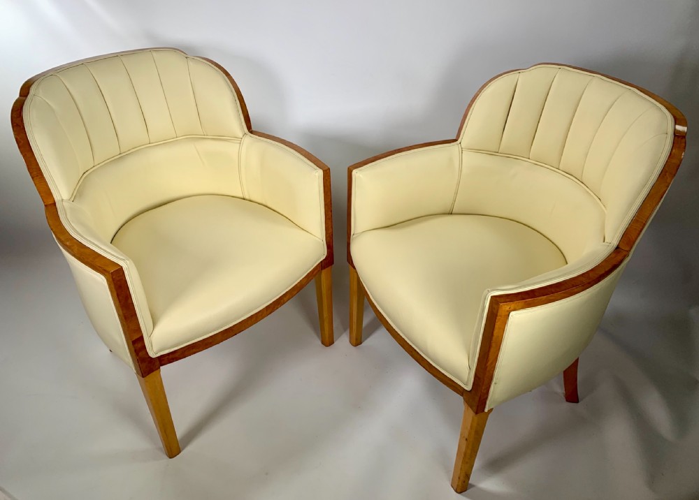 Pair of Art Deco Epstein Banker Salon Chairs View X