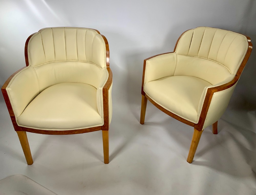 Pair of Art Deco Epstein Banker Salon Chairs View XI