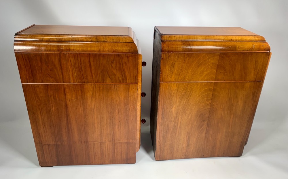 Pair of Art Deco Bedside Cabinets  View V