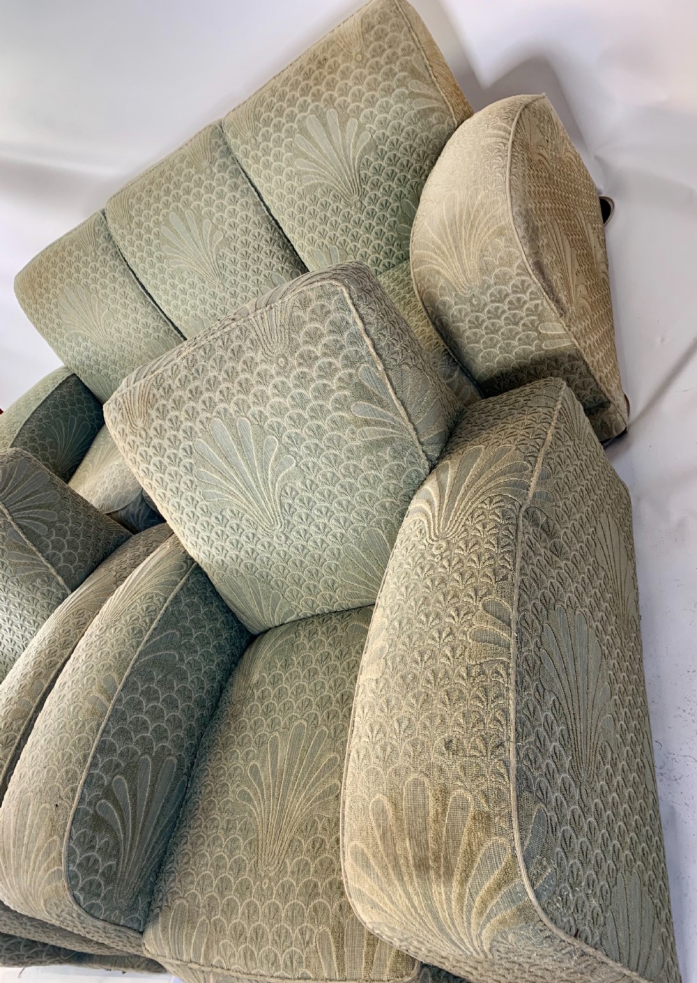 Art Deco Three Piece Suite for Reupholstery.  View II