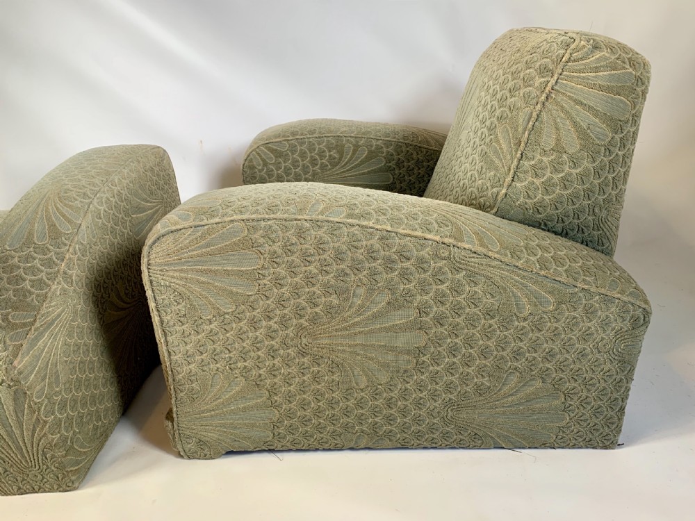A Pair of Art Deco Armchairs for Reupholstery. View V
