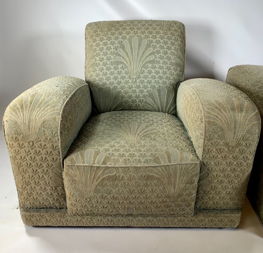 A Pair of Art Deco Armchairs for Reupholstery. View VI