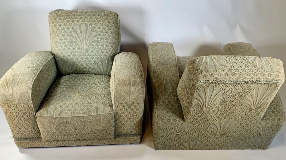 A Pair of Art Deco Armchairs for Reupholstery. View VII