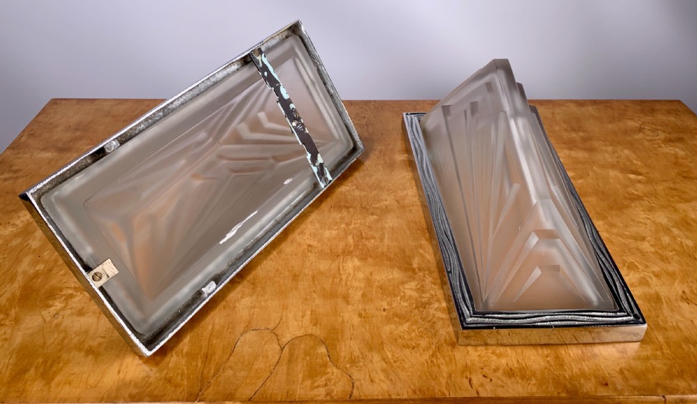A pair of Art Deco Wall Lights View X