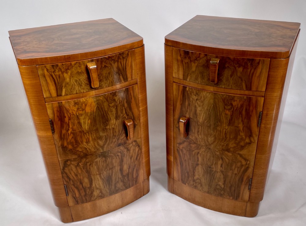 A Pair of Art Deco Bedside Cabinets