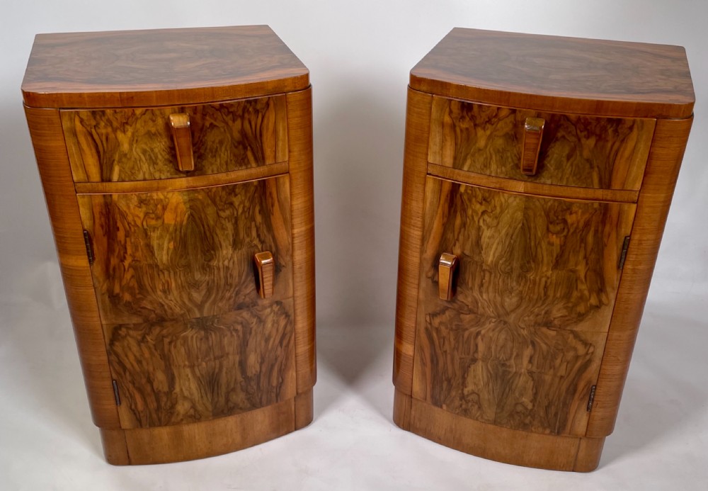 A Pair of Art Deco Bedside Cabinets View X