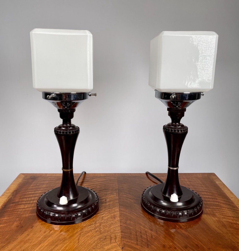A Pair of Art Deco Lamps