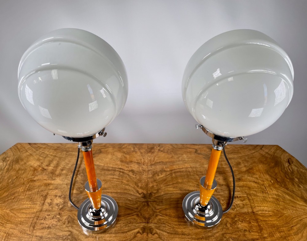 Pair of Art Deco Lamps View III