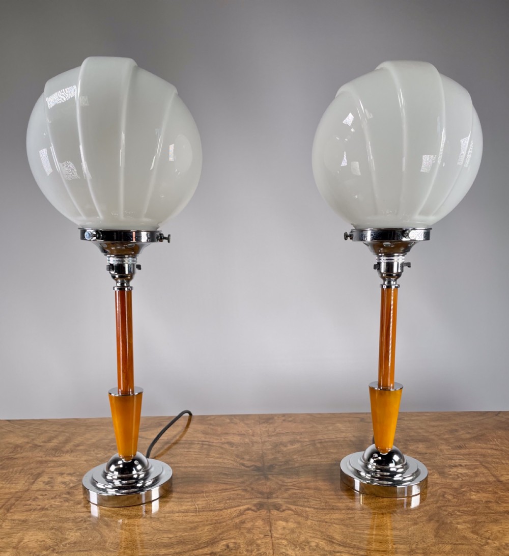 Pair of Art Deco Lamps View IV