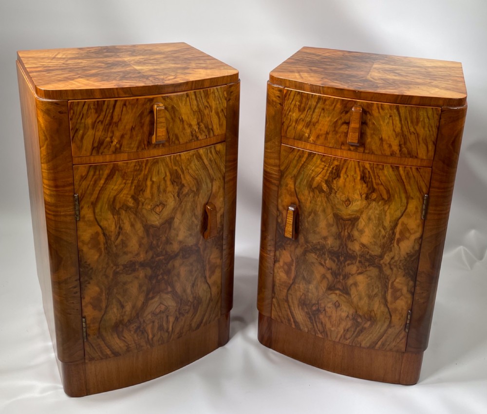 A Pair of Art Deco Bedside Cabinets View XI