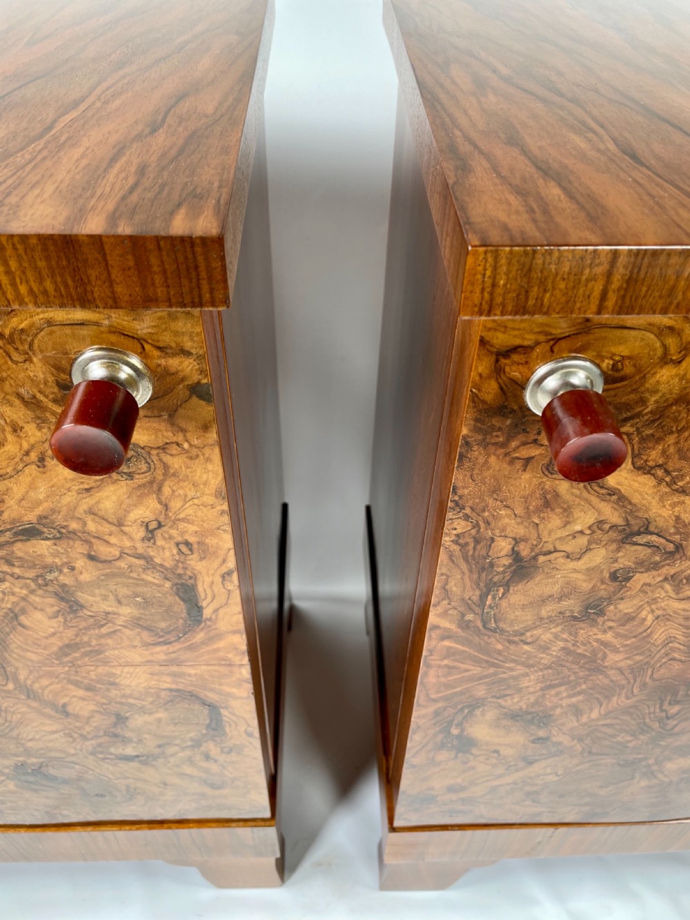 A Pair of French Art Deco Bedside Cabinets View II