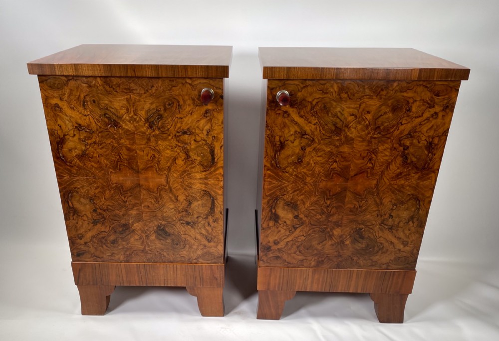 A Pair of French Art Deco Bedside Cabinets View IV