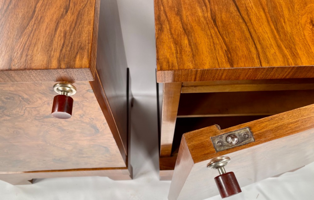 A Pair of French Art Deco Bedside Cabinets View VI