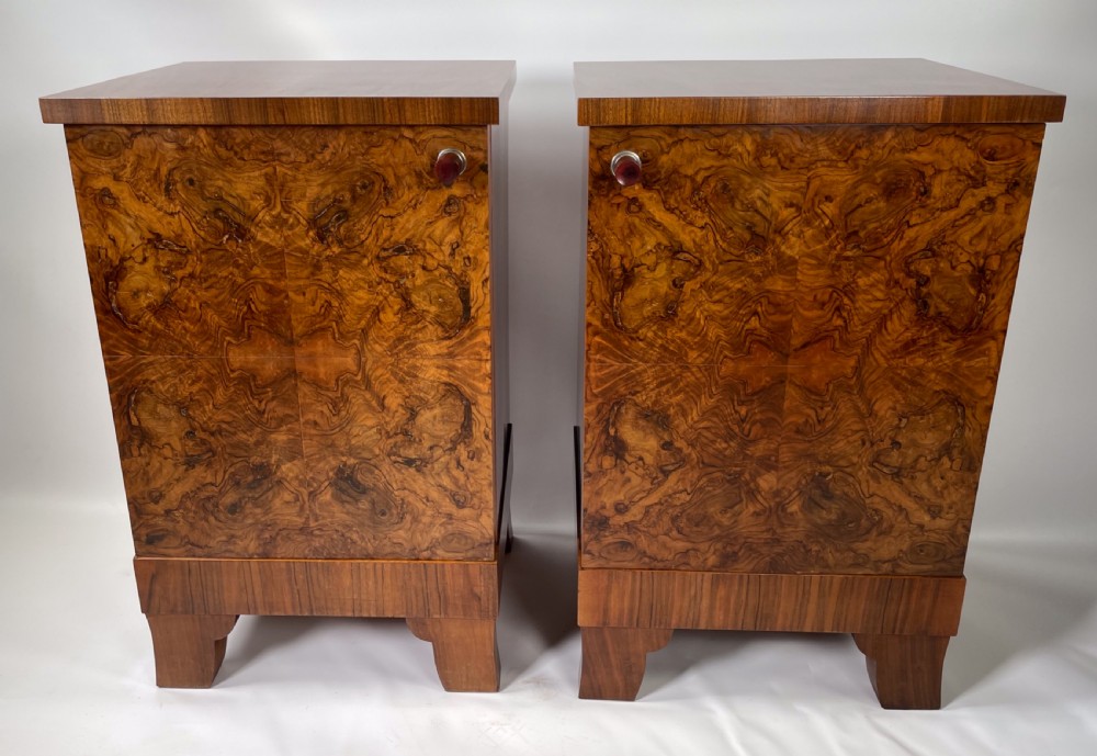 A Pair of French Art Deco Bedside Cabinets View XI