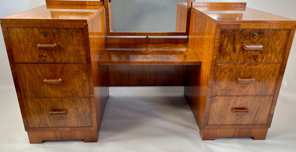 Art Deco Walnut Dressing Table and Stool View IV