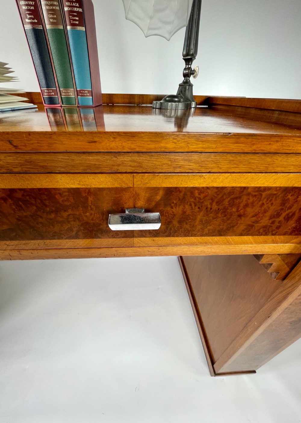 Art Deco Walnut Desk View V