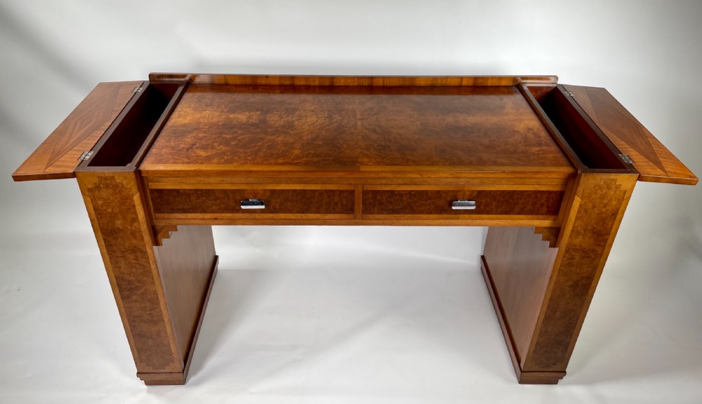 Art Deco Walnut Desk View XIX