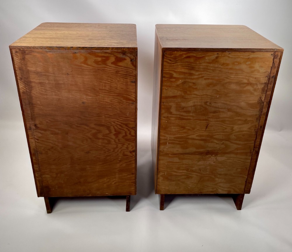 A Pair of Art Deco Oak Bedside Cabinets View XI