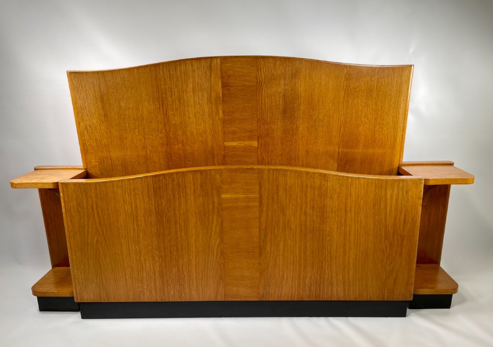 Art Deco Bed with attached Bedside Tables