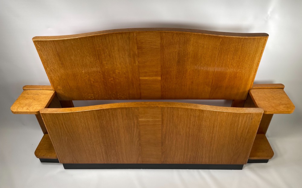 Art Deco Bed with attached Bedside Tables View II