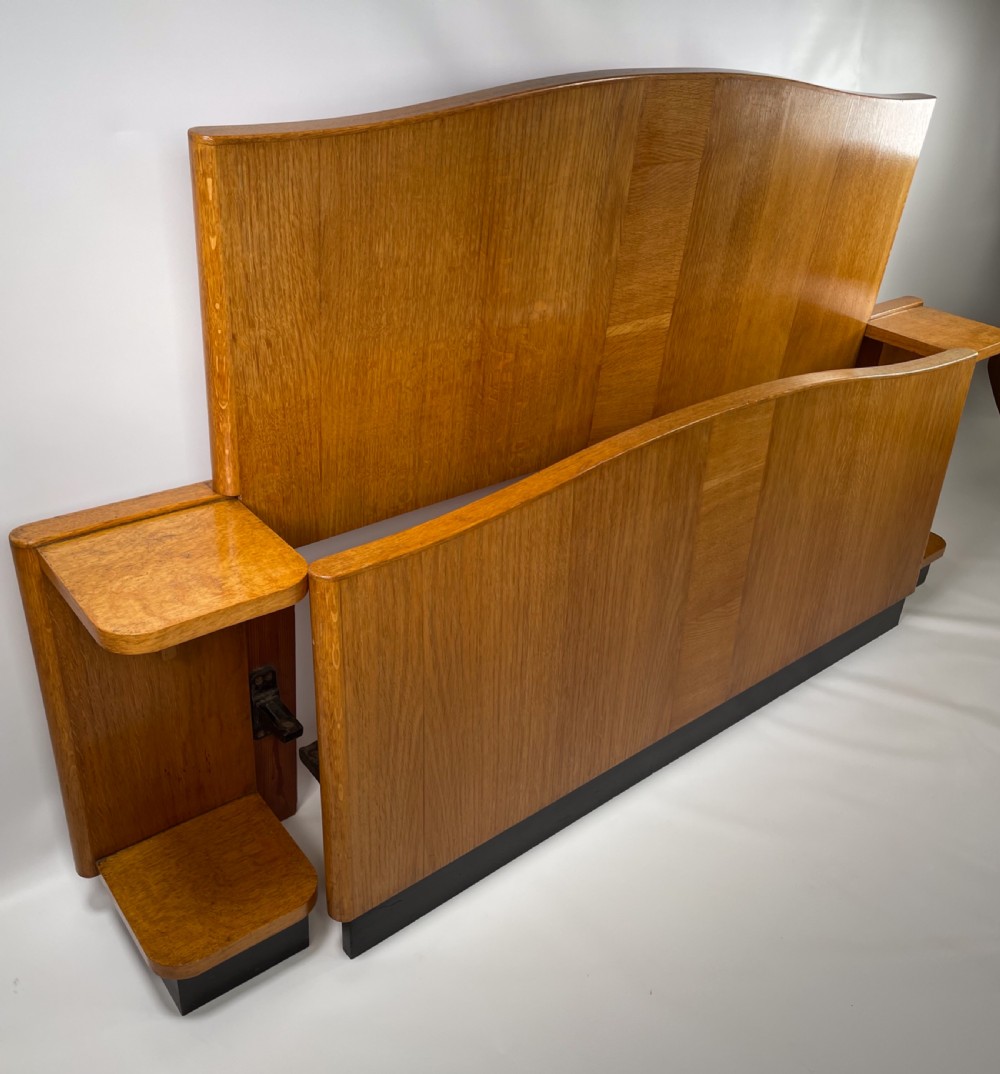 Art Deco Bed with attached Bedside Tables View VII