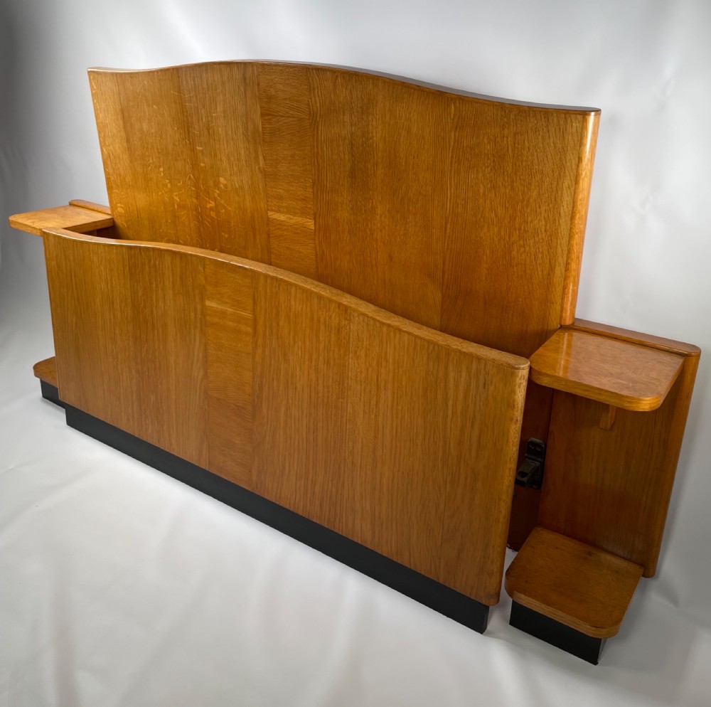 Art Deco Bed with attached Bedside Tables View VIII