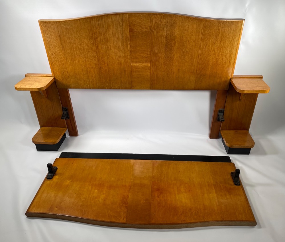 Art Deco Bed with attached Bedside Tables View XII
