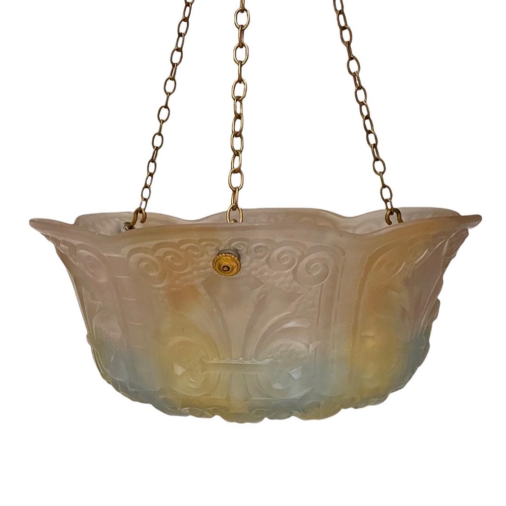 A Large Art Deco Pendant  Light