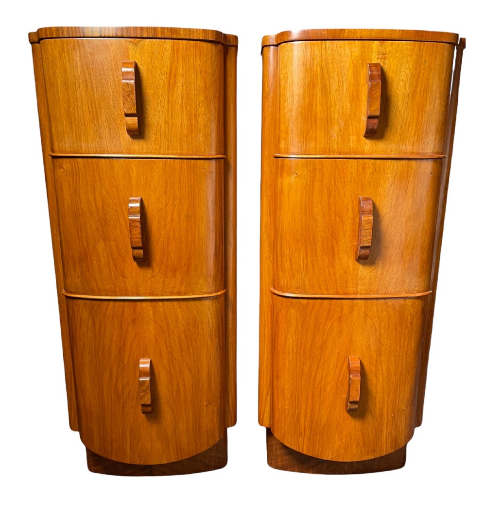 A Pair of Art Deco Bedside Cabinets