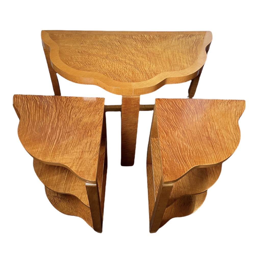 An Art Deco Nest of Three Tables.